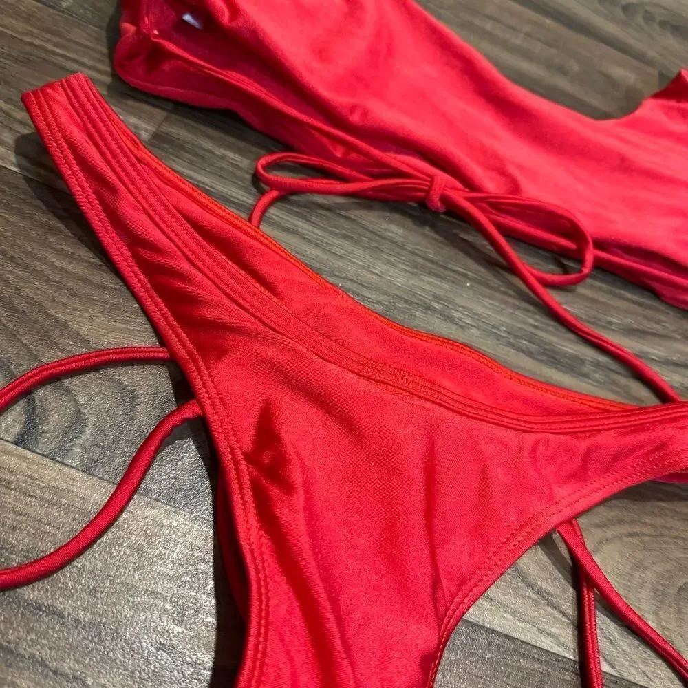 Strappy Red Bikini